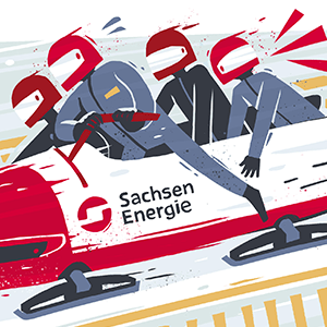 Dynamic editorial illustrations showcasing speed recods from Saxony | Dynamische Editorial Illustrationen die Geschwindigkeitsrekode aus Sachsen zeigen